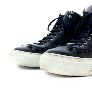 JIMMY CHOO ARGYLE アーガイル ハイカットスニーカーブラック43 Jimmy Choo Black Mini Stars Argyle High-Top Sneakers, Black