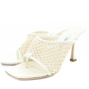 ジミーチュウ JIMMY CHOO メッシュ トング ミュール サンダル 37 24cm 