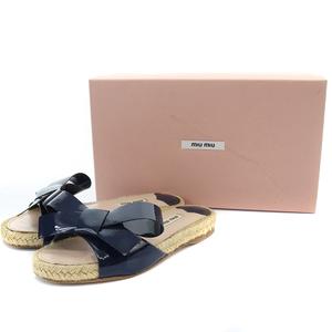 MIUMIU パテントリボンミュール MIUMIU パテントリボンミュール MIUMIU パテントリボンミュール MIUMIU