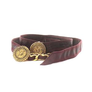 CHANEL シャネル ベルト ココマーク ロゴ ゴールド レザー 茶色 CHANEL シャネル ベルト ココマーク ロゴ ゴールド レザー 茶色