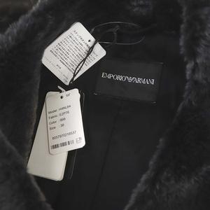 未使用品 エンポリオアルマーニ EMPORIO ARMANI ムートン レザー 切替 