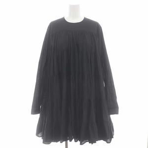 Merlette 黒 長袖 ティアードワンピースXS