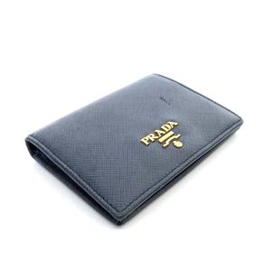 PRADA プラダ　二つ折り　財布　ネイビー　バイカラー　青 プラダ PRADA 財布 二つ折り バイカラー 紺 ネイビー 青 ブルー