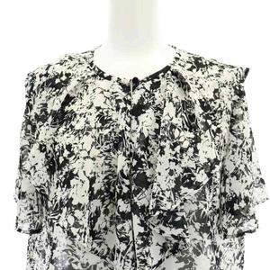 ANAYI アナイ シャドーフラワープリントラッフルブラウス ANAYI（アナイ）の「シャドーフラワープリントラッフル ブラウス