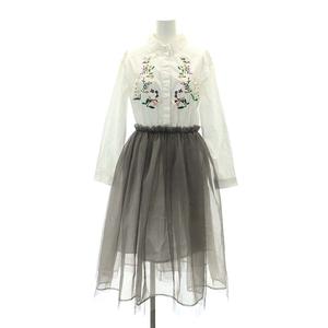 チェスティ フラワー刺繍ロングスカート ホワイト （チェスティ  