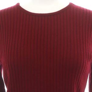 プラージュ Plage バックレースアップリブニット セーター 長袖 ウール 