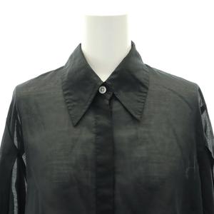 ミューズ ドゥーズィエム クラス24SS cotton voile gather-ウイスキー