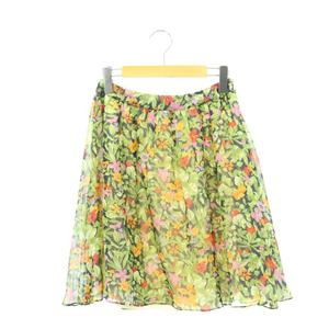 ハロッズ Harrods 花柄 フレアスカート シルク ミニ 1 マルチカラー 