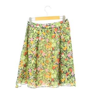 ハロッズ Harrods 花柄 フレアスカート シルク ミニ 1 マルチカラー  
