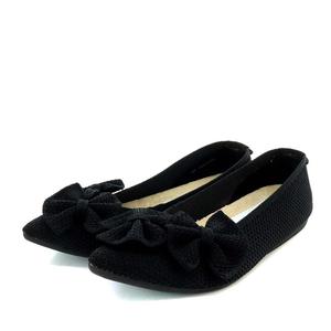 オッフェン Offen ダブルリボン パンプス フラット ポインテッドトゥ  