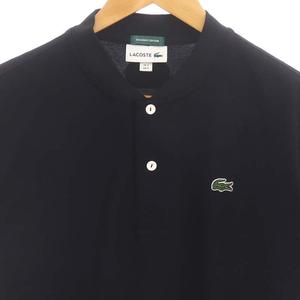 beams Lacoste ゴルフウェア　ネイビー ポロシャツ　ヘンリーネック ラコステ LACOSTE BEAMS GOLF別注 ヘンリーネックロゴワッペン