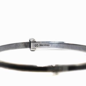 ボッテガヴェネタ BOTTEGA VENETA バングル イントレチャート Ag925 黒