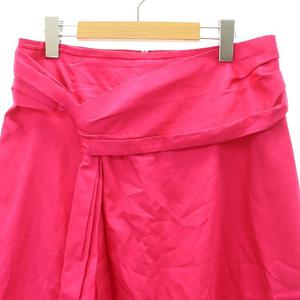 ドゥロワー Drawer サテンスカート フレア ロング 38 ピンク /HK □OS  
