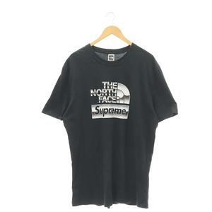 ザノースフェイス THE NORTH FACE ×Supreme Metallic Logo T-shirt Tシャツ クルーネック 半袖 プルオーバー L 黒 ブラック /SY ■OS メンズ