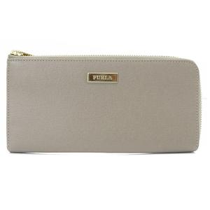 フルラ FURLA 長財布 L字ファスナー レザー ロゴ グレージュ /SR21 