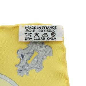 エルメス カレ45 プチカレ ガヴロッシュ 香水瓶 レディース スカーフ 黄色 エルメス HERMES カレ45 LES CLES プチカレ ガヴロッシュ