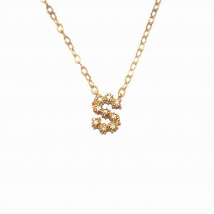 アーカー AHKAH イマジンイニシャルネックレス S ペンダント K18 