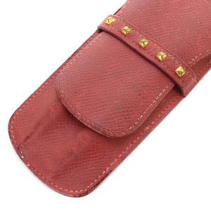 未使用　最安値　エルメス レザー ぺンケース　レッド エルメス HERMES メドールペンケース レザー 赤 レッド ◯Z刻印 /SR6