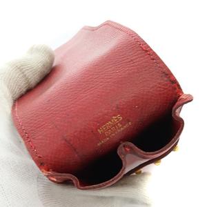 エルメス HERMES メドールペンケース レザー 赤 レッド ◯Z刻印 /SR6