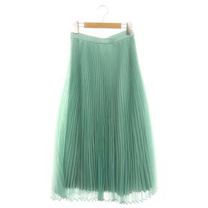 ツルバイマリコオイカワバイカラープリーツスカートミントサイズ34