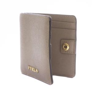 フルラ FURLA 財布 二つ折り 小銭入れ レザー グレージュ /NR