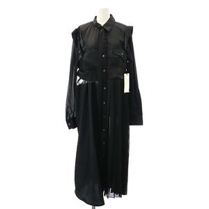 未使用品 サカイ sacai 22AW Cotton Poplin Dress ワンピース プリーツ 