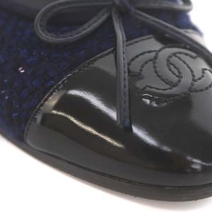 シャネル CHANEL ココマーク ツイード フラットバレエシューズ