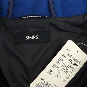 未使用品 シップス SHIPS ダッフルコート ロング ウール L 青 /MI ■OS メンズ