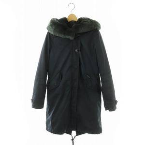 ウールリッチ WOOLRICH ラビットファー モッズコート フード ライナー付き XS 紺 /MI ■OS レディース