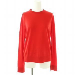 未使用品 バーバリー BURBERRY 8082746 ラムウールニット セーター 長袖 薄手 S レッド /ES ■OS ■SH レディース