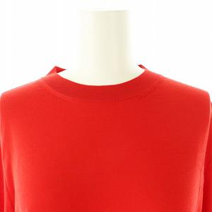 未使用品 バーバリー BURBERRY 8082746 ラムウールニット セーター 長袖 薄手 S レッド /ES ■OS ■SH レディース
