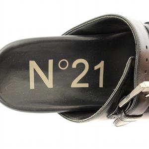 ヌメロヴェントゥーノ N°21 チェーン シャワーサンダル 37 黒