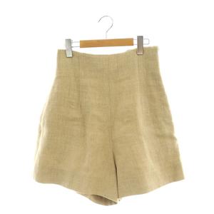 マディソンブルー MADISONBLUE HIGH WAIST SHORTS HEAVY LINEN ショートパンツ キュロットパンツ M ベージュ /SS ■OS レディース