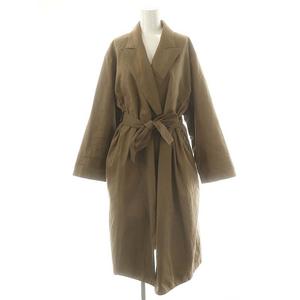 ドゥーズィエムクラス DEUXIEME CLASSE ricceri ワイドコート スプリングコート リボンベルト付き ベージュブラウン /DF ■OS レディース