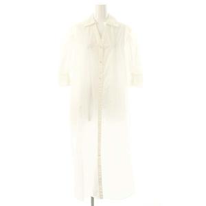 カーサフライン CASA FLINE シャツワンピース ロング 七分袖 F オフホワイト /DO ■OS レディース