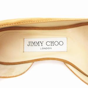 ジミーチュウ JIMMY CHOO パンプス ストラップ ポインテッドトゥ ローヒール 34.5 21.5cm 茶 ブラウン /OU レディース