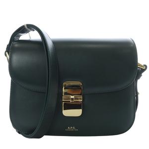 未使用品 アーペーセー A.P.C. GRACE スモールバッグ ショルダーバッグ ワンショルダー 斜め掛け カーフレザー グリーン /YO1 ■SH レディース