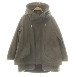 ザ リラクス THE RERACS ライナー付き ショートモッズコート 36 グレージュ /MI ■OS レディース