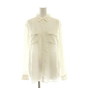 フリークスストア FREAKS STORE 長袖シャツ リネン混 M ホワイト /ES ■OS レディース