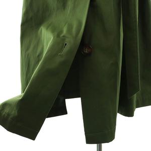 マックスマーラステュディオ Max Mara Studio ツイルスプリングトレンチコート ロング 34 グリーン /HK ■OS レディース