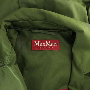 マックスマーラステュディオ Max Mara Studio ツイルスプリングトレンチコート ロング 34 グリーン /HK ■OS レディース
