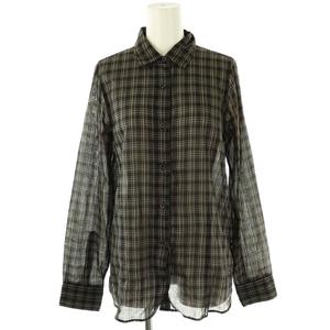 ドリスヴァンノッテン DRIES VAN NOTEN ライトコットンチェックシャツ 長袖 36 ブラック /DO ■OS ■SH レディース