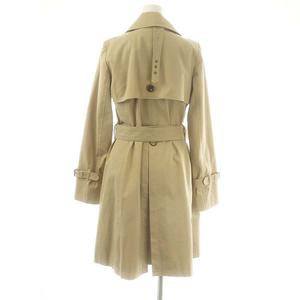 バーバリーブルーレーベル BURBERRY BLUE LABEL トレンチコート スプリングコート ロング ダブル 38 ベージュ /DO ■OS レディース