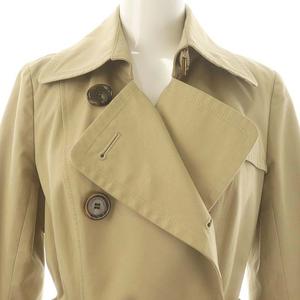 バーバリーブルーレーベル BURBERRY BLUE LABEL トレンチコート スプリングコート ロング ダブル 38 ベージュ /DO ■OS レディース