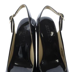 ジミーチュウ JIMMY CHOO PRAISE パテントレザー ウェッジソール コルク サンダル ストラップ 35 黒 ブラック /SR37 レディース