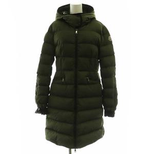 モンクレール MONCLER BETULONG GIUBBOTTO ダウンコート ジャケット アウター ジップアップ フード ロング 1 カーキ /NR ■OS レディース
