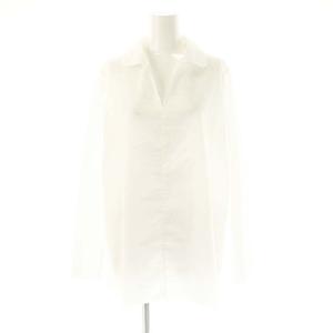 カレンソロジー Curensology コットンフラットカラーブラウス 長袖 F ホワイト /DO ■OS レディース