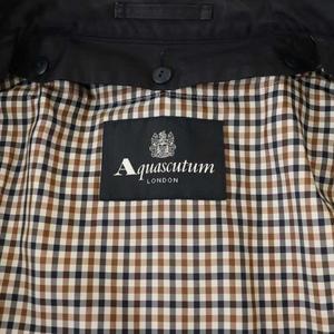 アクアスキュータム AQUASCUTUM ベーシックトレンチコート アウター ライナー付き 6 紺 /CX ■OS ■SH レディース