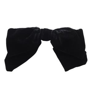 シャネル CHANEL ビッグベロアリボンバレッタ 黒 ブラック /SR29 ■OH レディース