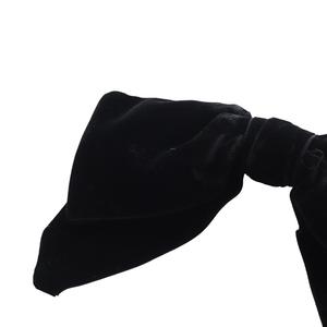 シャネル CHANEL ビッグベロアリボンバレッタ 黒 ブラック /SR29 ■OH レディース